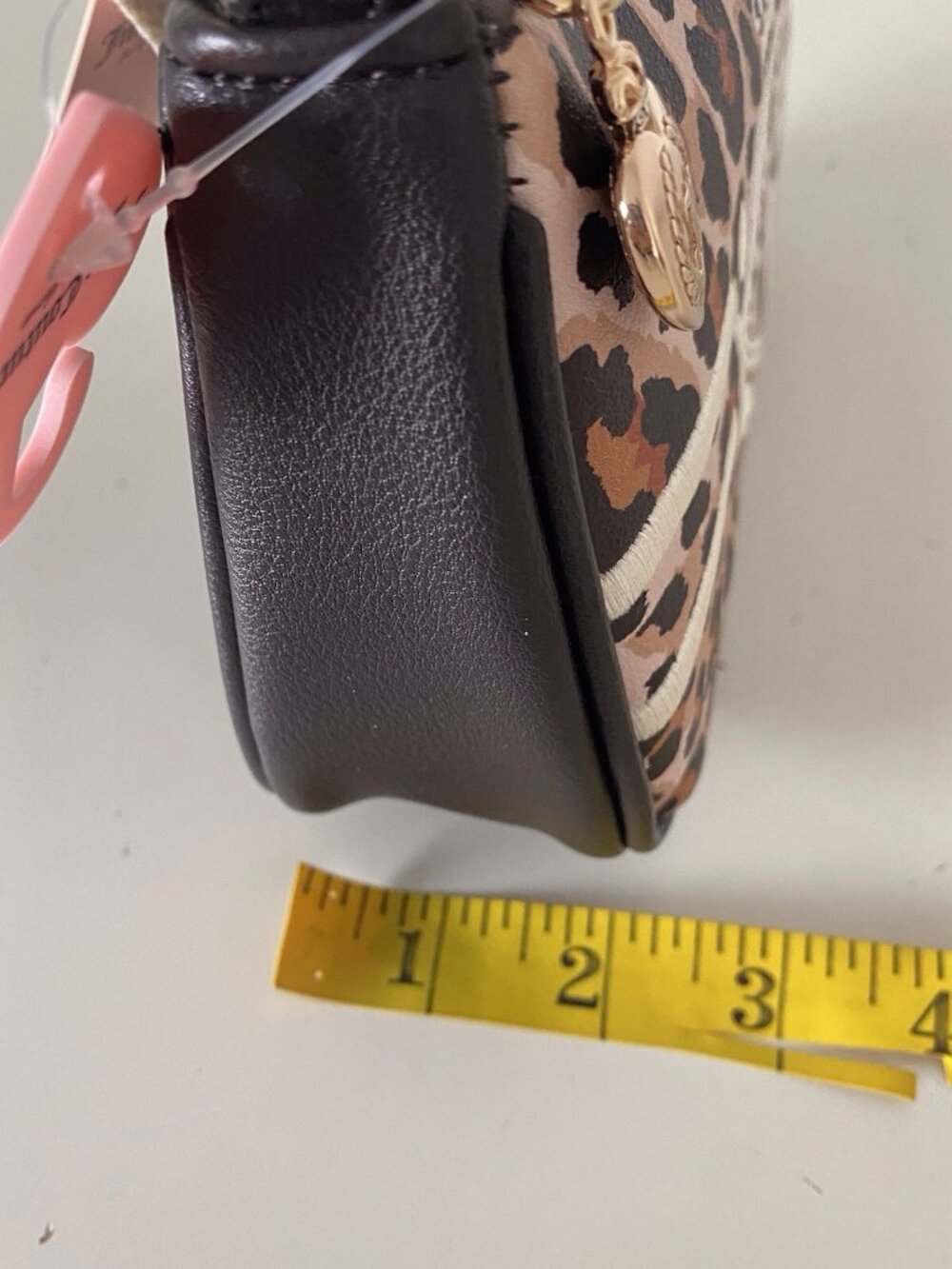 Juicy Couture Juicy Prep School Convertible Wristlet Leopard Cheetah Buff NEW - Picture 12 of 12